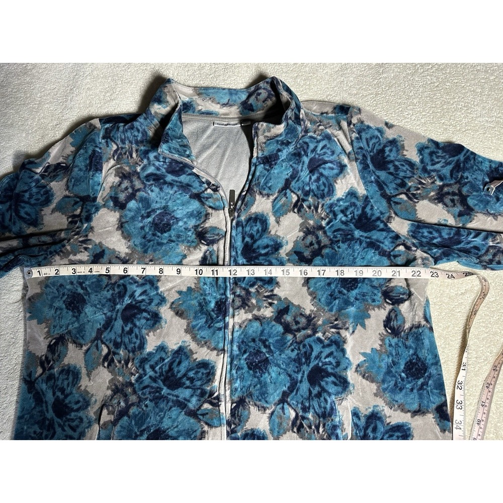 Croft and Barrow women's jacket floral print zip up XL - Picture 6 of 9